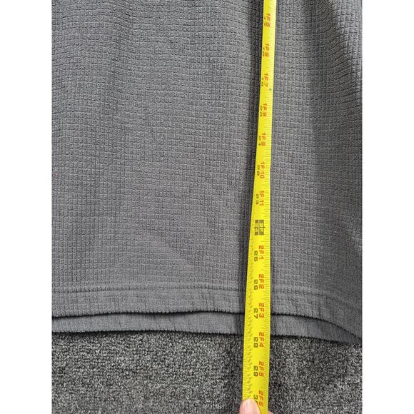 The North Face Pullover Mens Large Gray Fleece Quarter Zip Waffle Knit Sweater - Picture 8 of 9